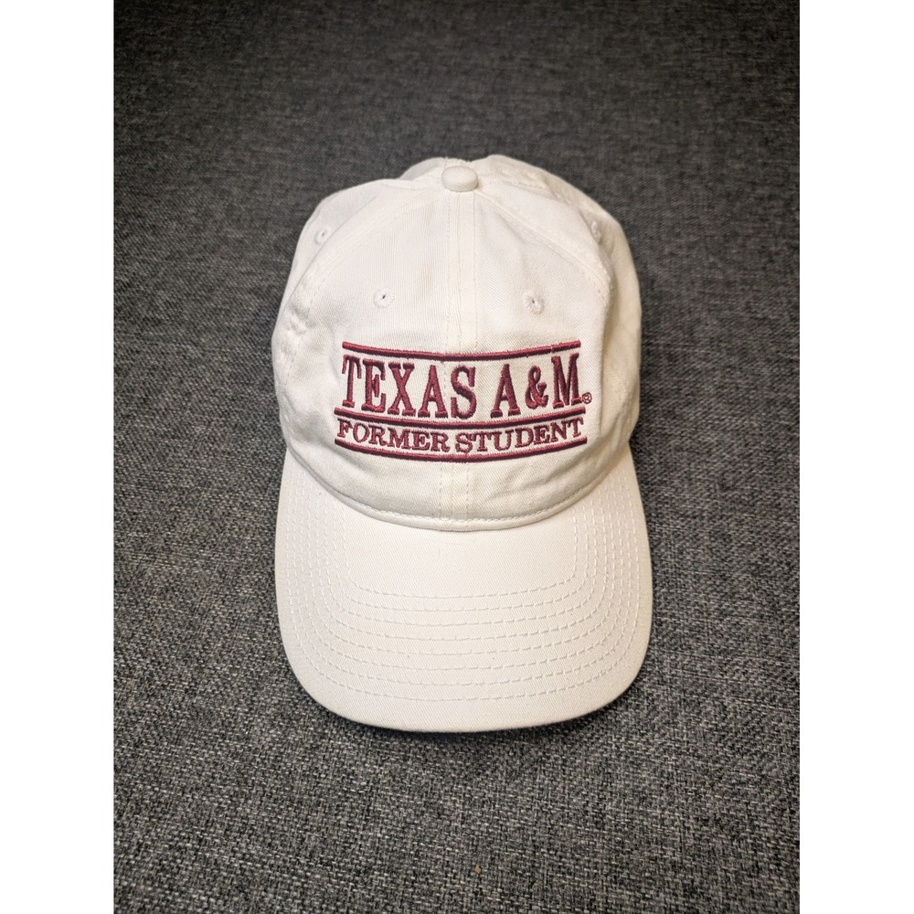 Vintage Texas A&M University Former Student Strapback White Hat College Cap